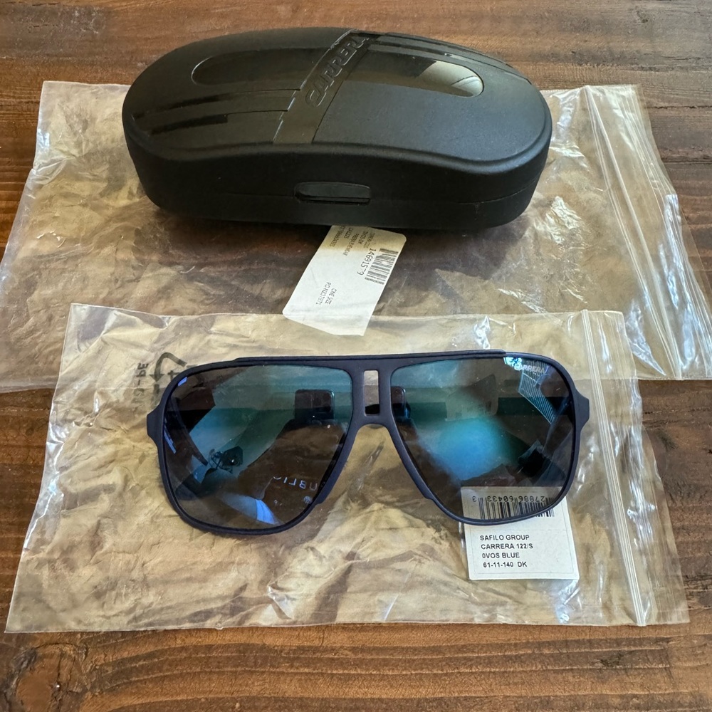 Carrera Blue Black Aviator Sunglasses
